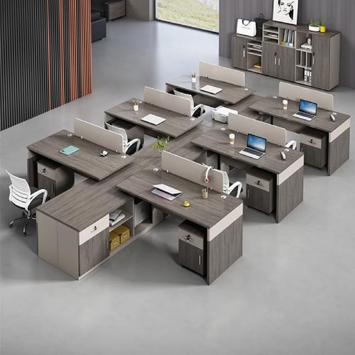 简约现代办公家具 职员工位桌与财务室屏风卡座的完美组合
